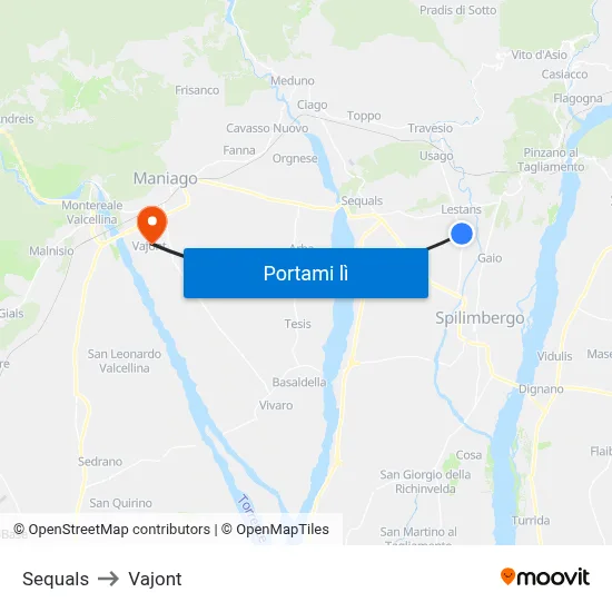 Sequals to Vajont map