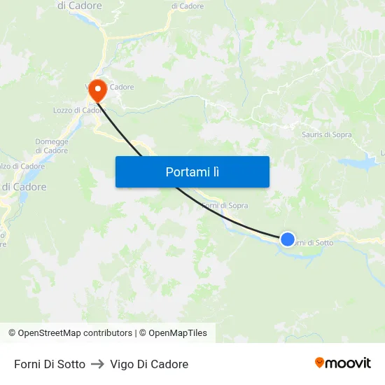 Forni Di Sotto to Vigo Di Cadore map