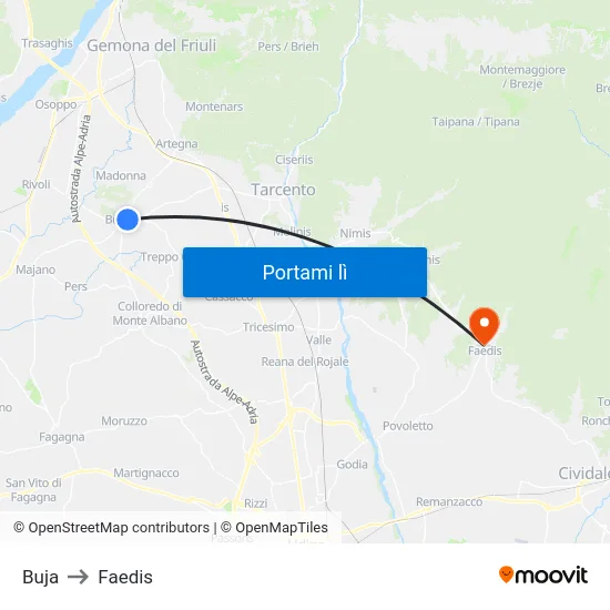 Buja to Faedis map