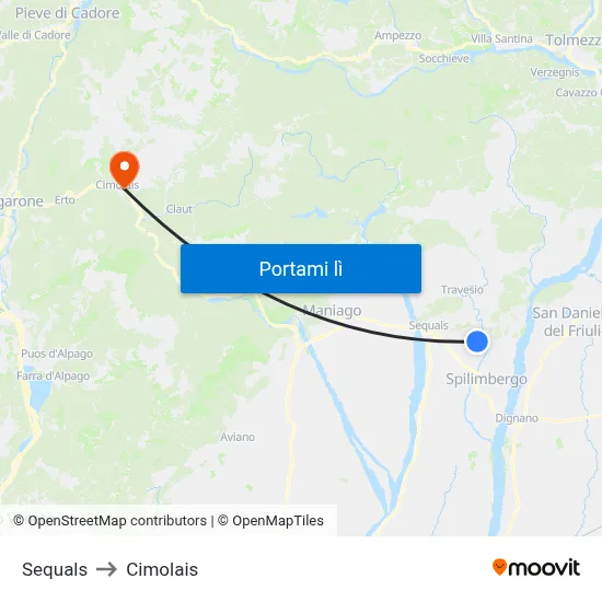 Sequals to Cimolais map