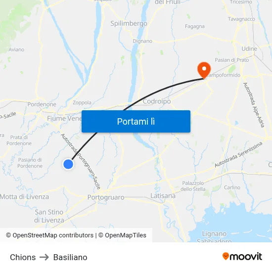 Chions to Basiliano map