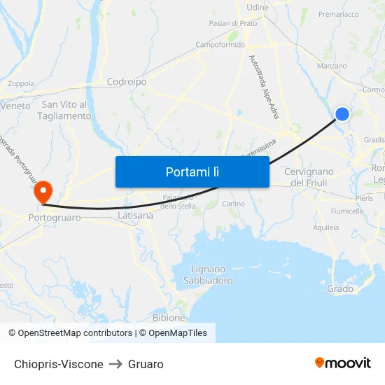 Chiopris-Viscone to Gruaro map