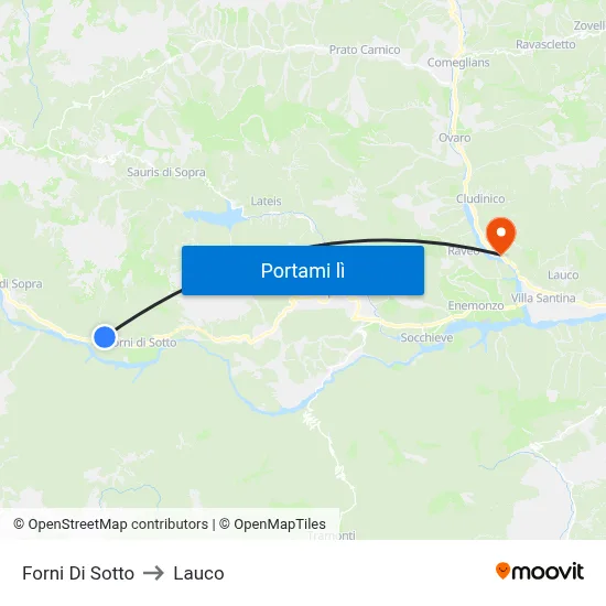 Forni Di Sotto to Lauco map
