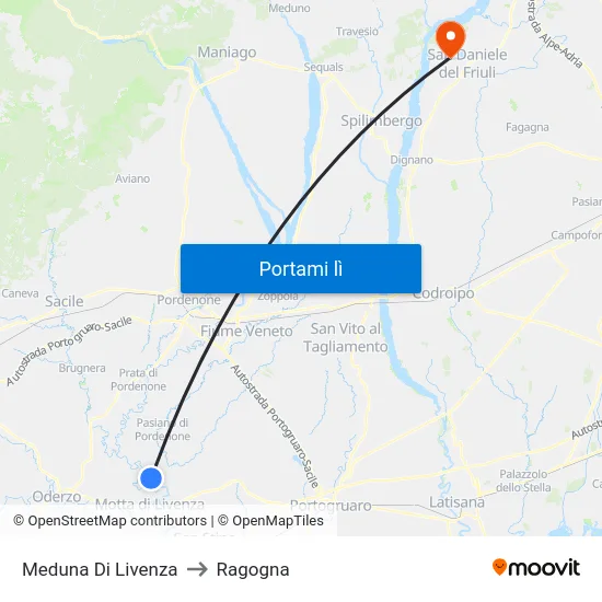 Meduna Di Livenza to Ragogna map