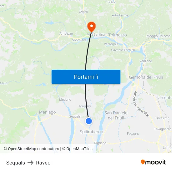 Sequals to Raveo map