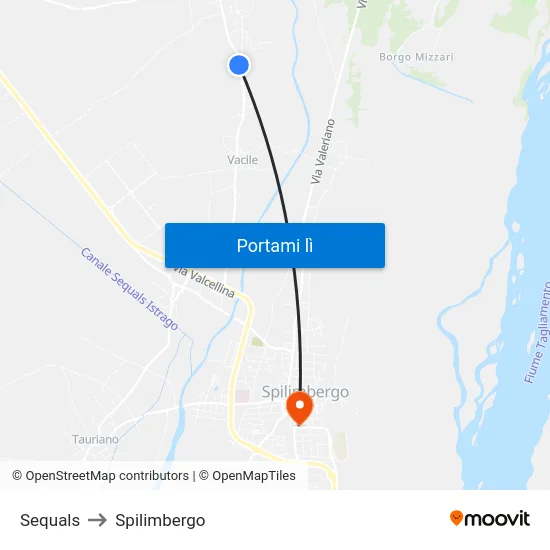 Sequals to Spilimbergo map