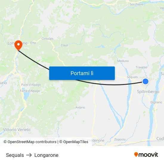 Sequals to Longarone map