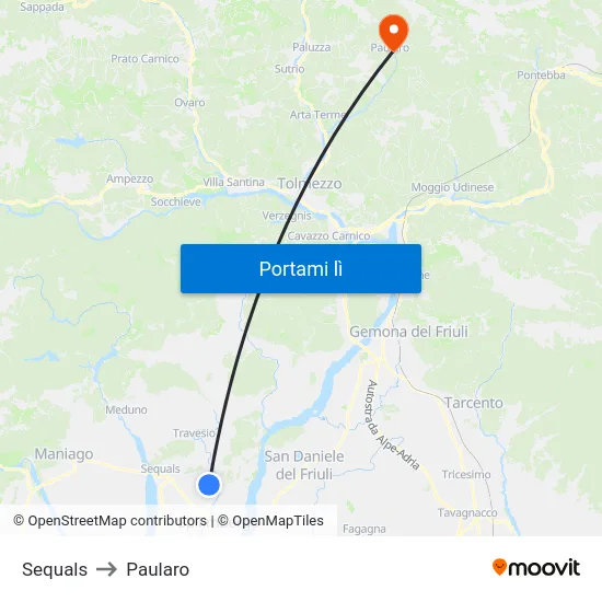 Sequals to Paularo map