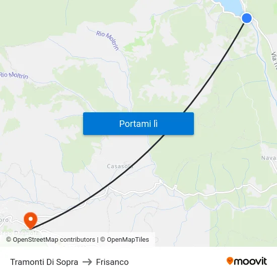 Tramonti Di Sopra to Frisanco map