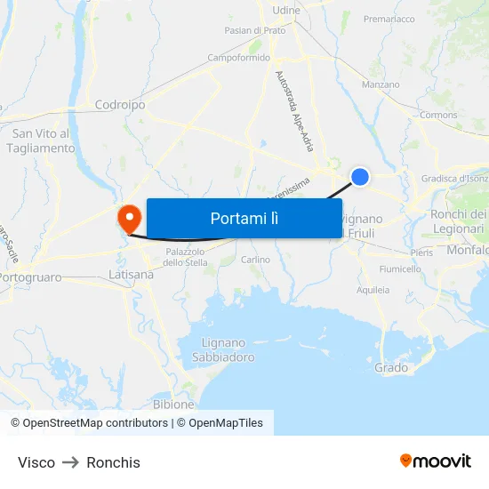 Visco to Ronchis map