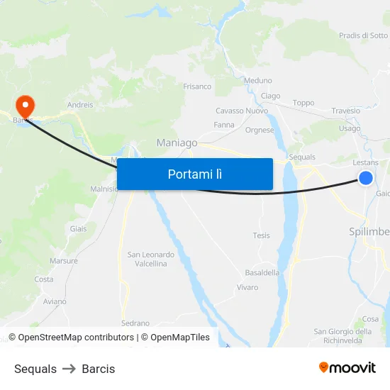 Sequals to Barcis map