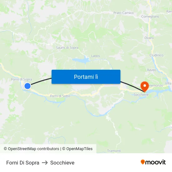 Forni Di Sopra to Socchieve map