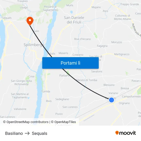 Basiliano to Sequals map