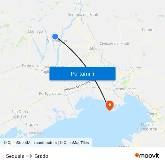 Sequals to Grado map