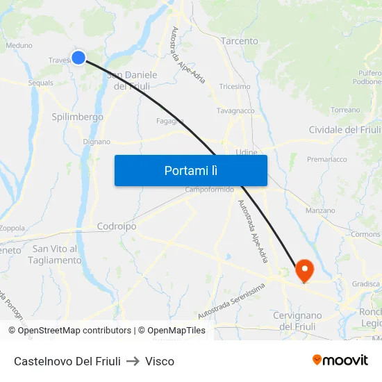 Castelnovo Del Friuli to Visco map