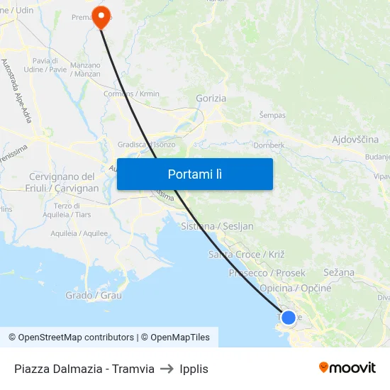 Piazza Dalmazia - Tramvia to Ipplis map