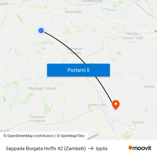 Sappada Borgata Hoffe 42 (Zambelli) to Ipplis map