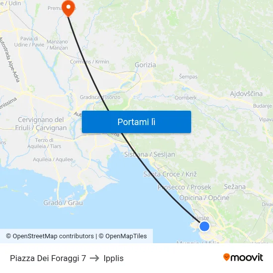 Piazza Dei Foraggi 7 to Ipplis map