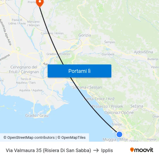 Via Valmaura 35 (Risiera Di San Sabba) to Ipplis map
