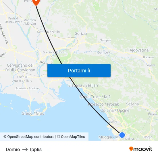 Domio to Ipplis map