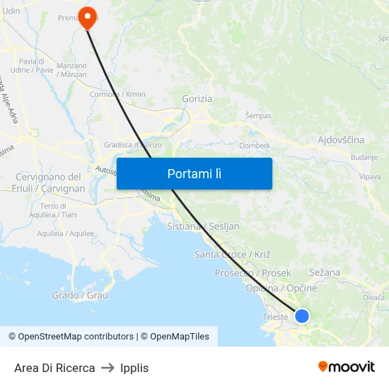 Area Di Ricerca to Ipplis map