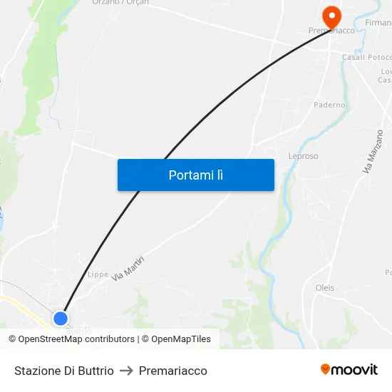 Stazione Di Buttrio to Premariacco map