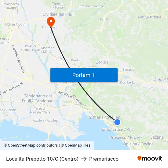 Località Prepotto 10/C (Centro) to Premariacco map