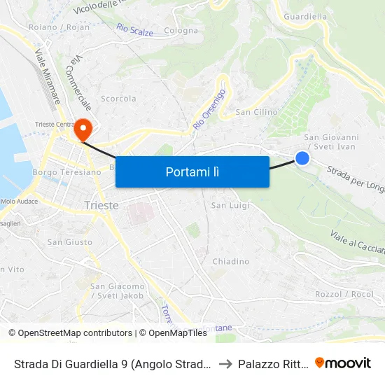 Strada Di Guardiella 9 (Angolo Strada Per Longera) to Palazzo Rittmeyer map