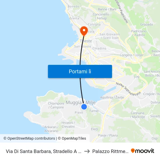 Via Di Santa Barbara, Stradello A 20/A to Palazzo Rittmeyer map