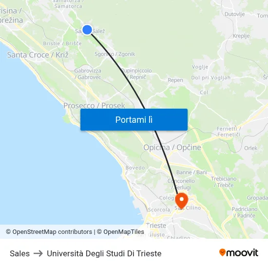 Sales to Università Degli Studi Di Trieste map