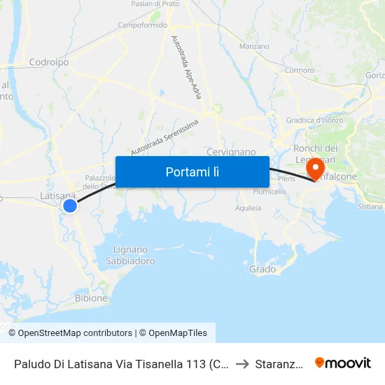 Paludo Di Latisana Via Tisanella 113 (Chiesa) to Staranzano map
