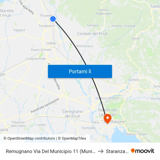 Remugnano Via Del Municipio 11 (Municipio) to Staranzano map