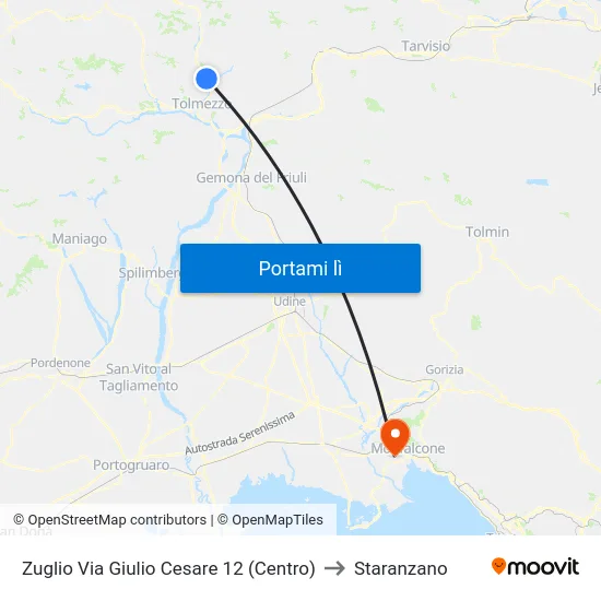 Zuglio Via Giulio Cesare 12 (Centro) to Staranzano map