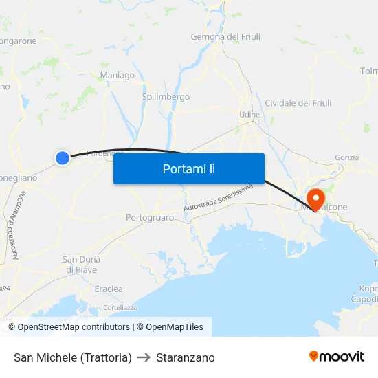 San Michele (Trattoria) to Staranzano map