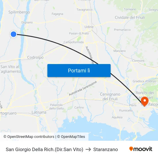 San Giorgio Della Rich.(Dir.San Vito) to Staranzano map