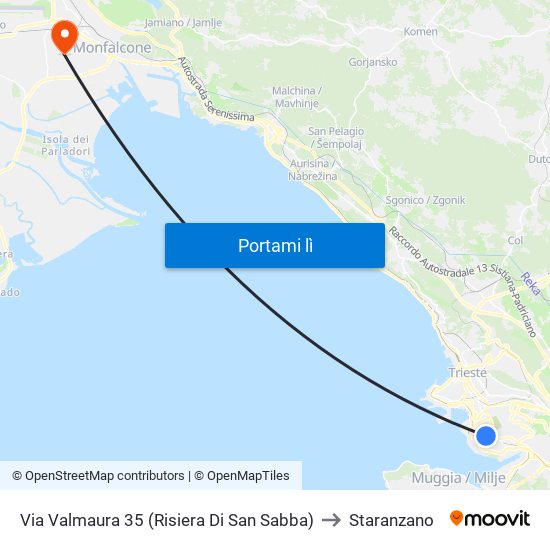 Via Valmaura 35 (Risiera Di San Sabba) to Staranzano map