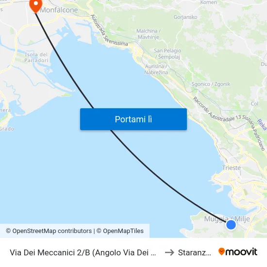 Via Dei Meccanici 2/B (Angolo Via Dei Calafati) to Staranzano map