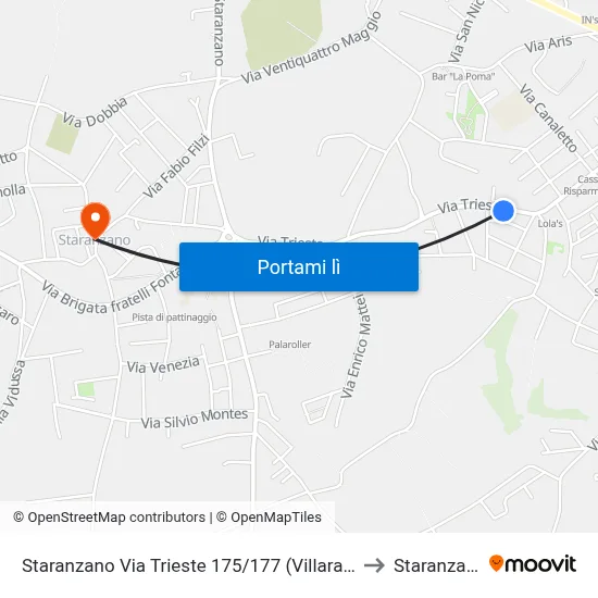 Staranzano Via Trieste 175/177 (Villaraspa) to Staranzano map