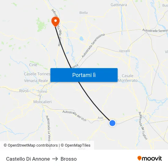 Castello Di Annone to Brosso map