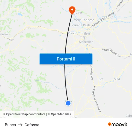 Busca to Cafasse map