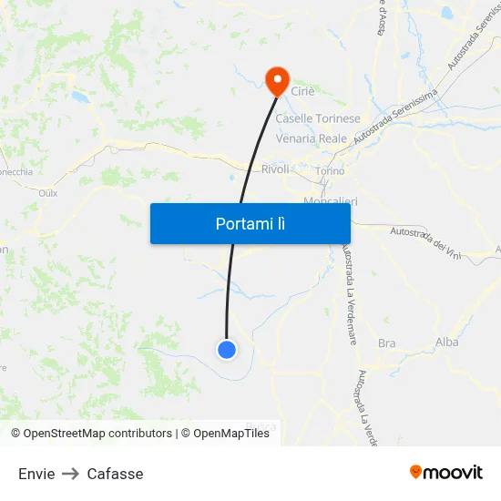 Envie to Cafasse map