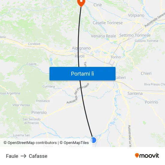 Faule to Cafasse map