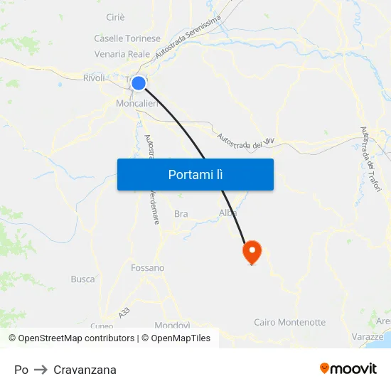 Po to Cravanzana map