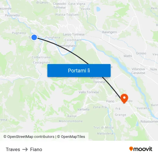 Traves to Fiano map