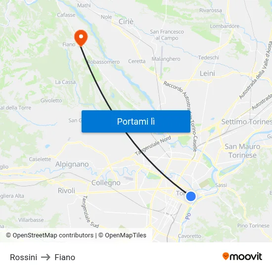 Rossini to Fiano map