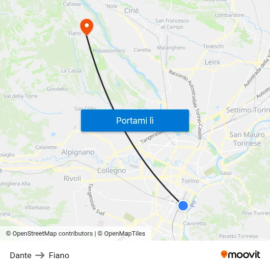 Dante to Fiano map