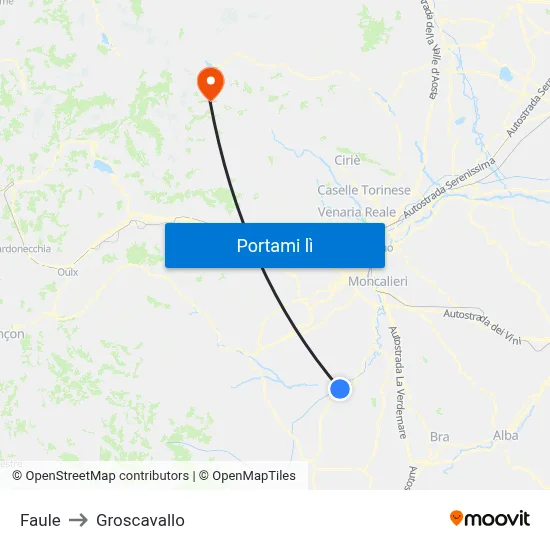 Faule to Groscavallo map