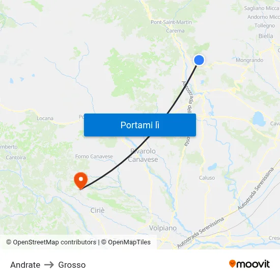 Andrate to Grosso map