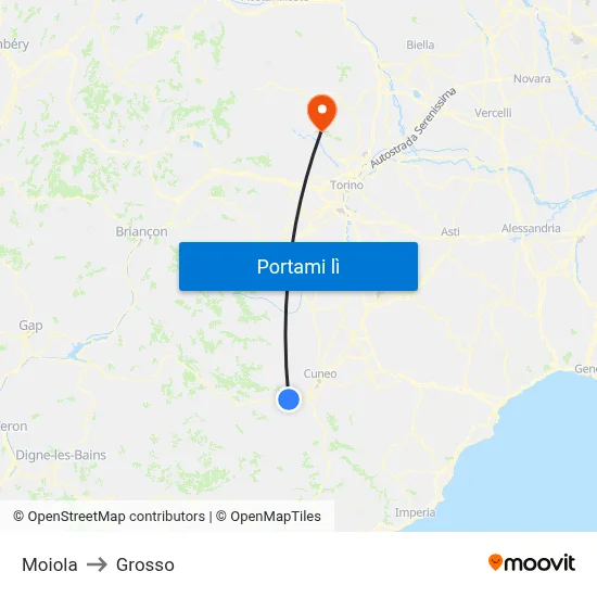 Moiola to Grosso map