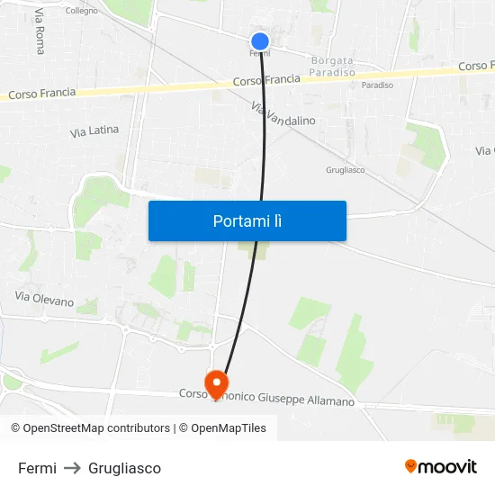 Fermi to Grugliasco map